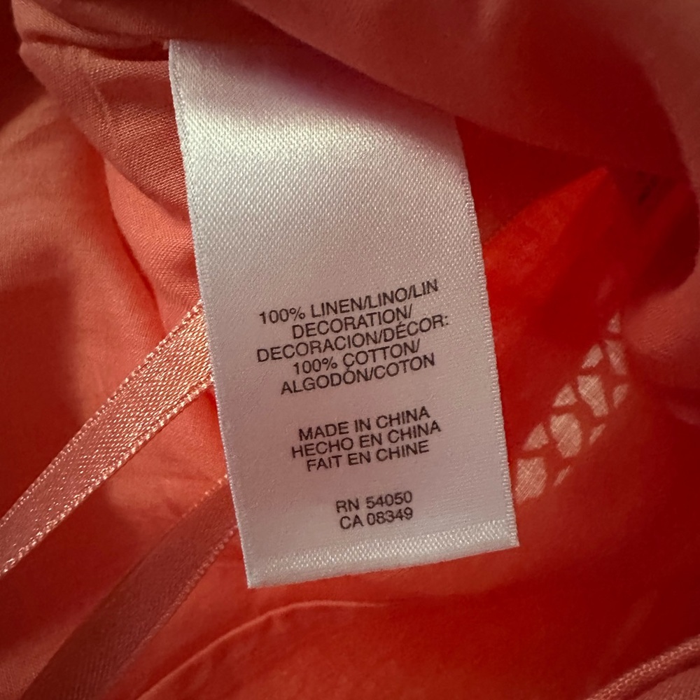 8 Jones New York Coral Midi Dress Linen Cotton - Picture 4 of 4
